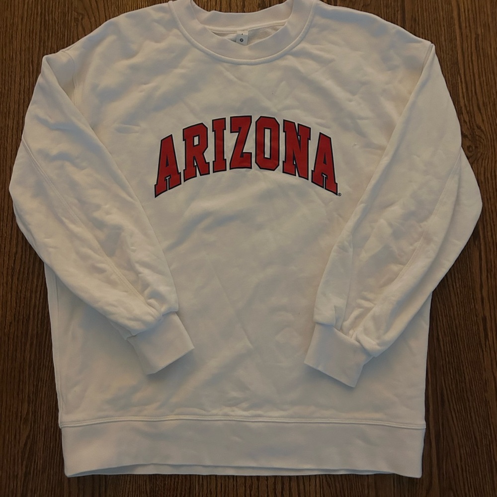 Lululemon Women’s Size 4 White University of Arizona Crewneck Sweatshirt